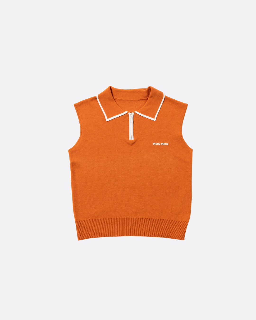 襟付きノースリーブニット