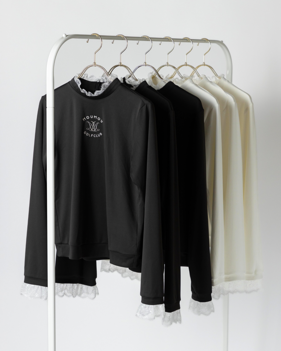 レースフリルUVモックネック