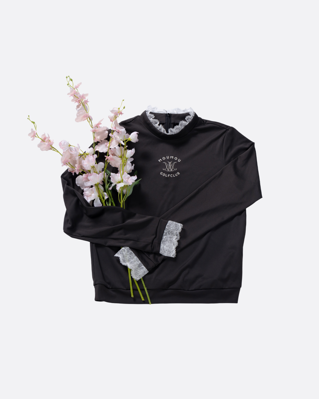 レースフリルUVモックネック