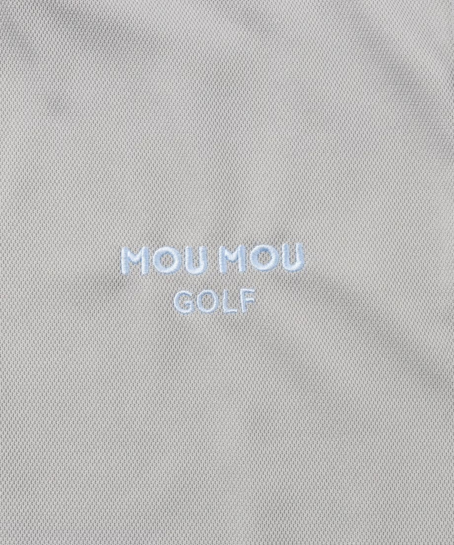 ラインボーダー長袖モックネック