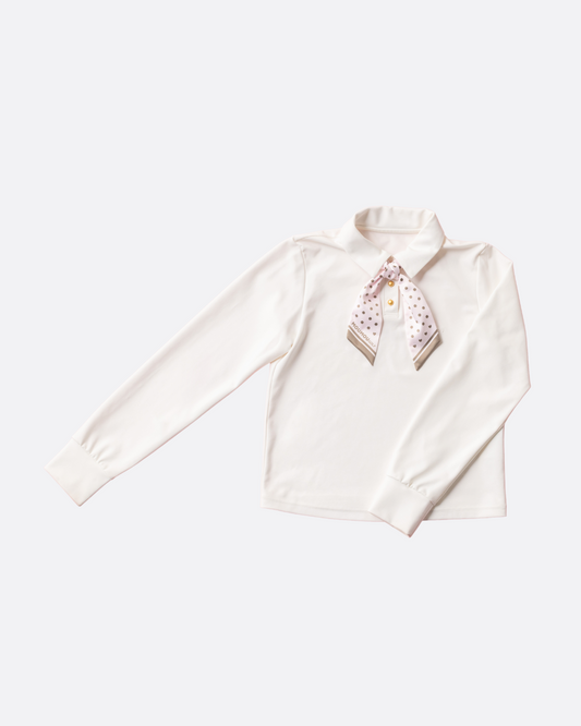 リボン付きUV長袖カットソー