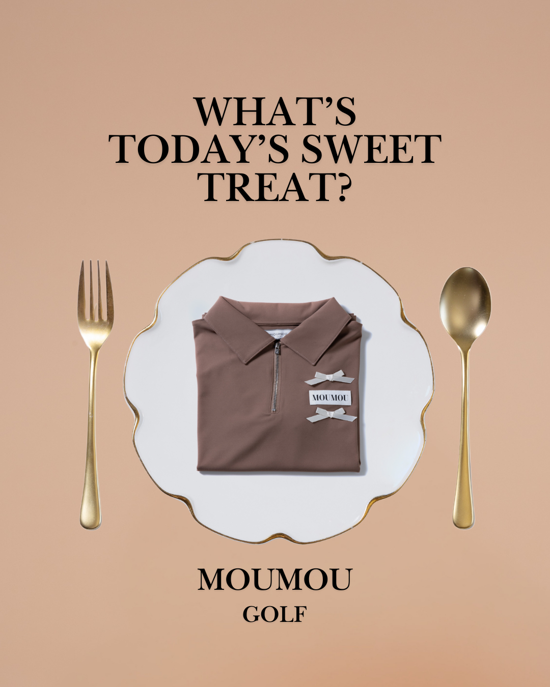 カカオブラウンポロシャツ